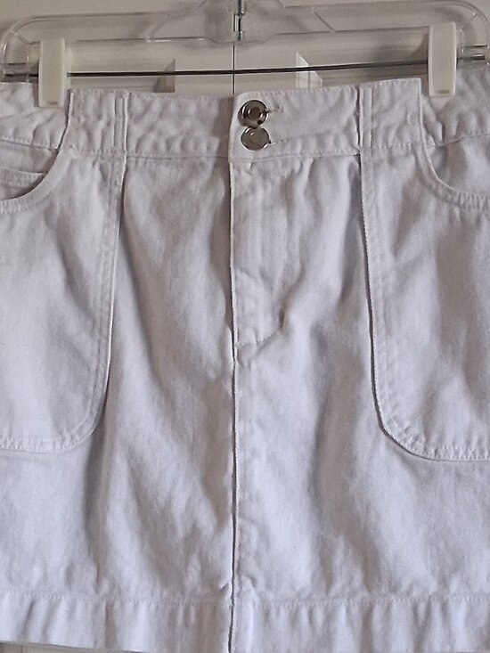 Forever 21 White Denim Mini Skirt Women's Size 0X - Picture 2 of 14